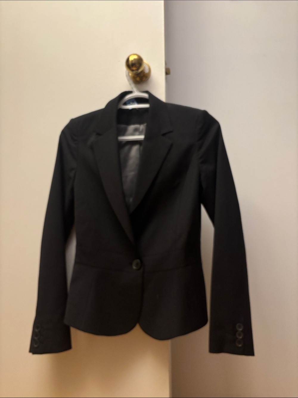 Classic Black Women's Blazer - Tailored Single-Button Jacket